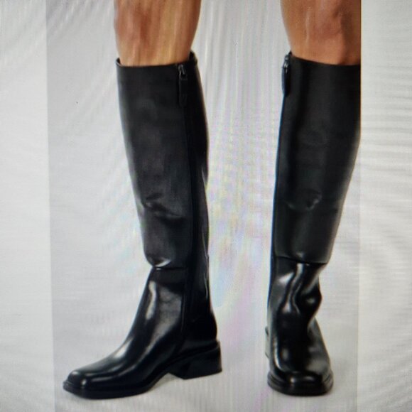 Franco Sarto Shoes - Franco Sarto "Merina" Black Equestrian style boots. NIB. Size 6 Wide Calf